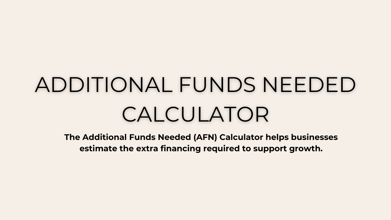 Additional Funds Needed Calculator