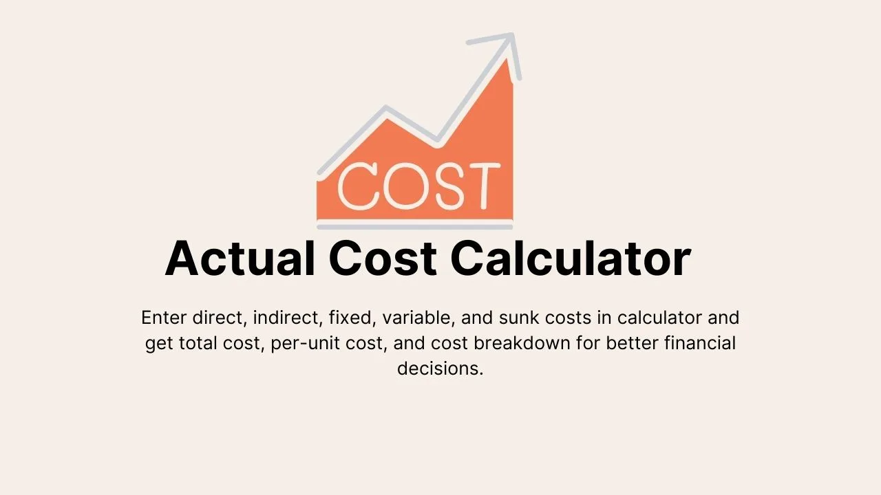 Actual Cost Calculator – Measure True Production Costs