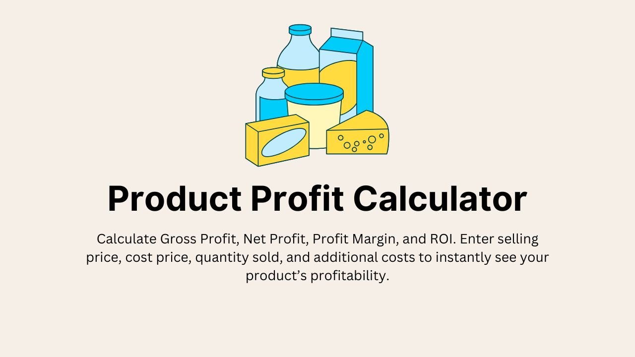 Product Profit Calculator - Calculate Profit, Margin, and ROI