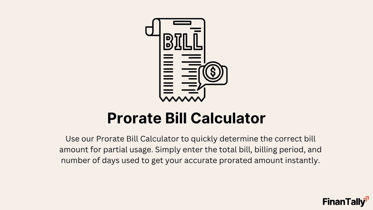 Prorate Bill Calculator