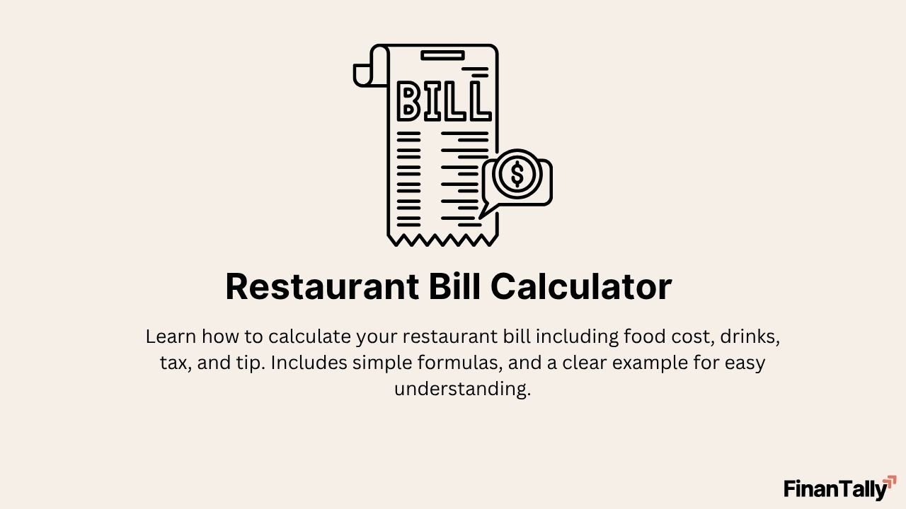 Restaurant Bill Calculator – Easily Calculate Total Dining Cost
